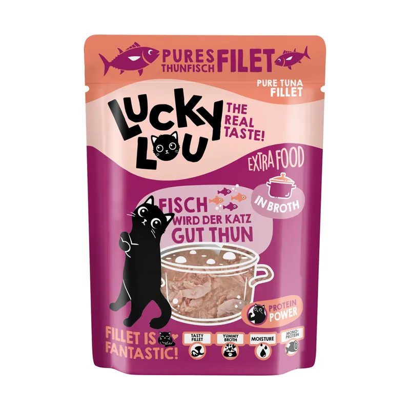 Lucky Lou Extra Food Thunfischfilet in Broth Pouchbeutel 70 g Super-Preis